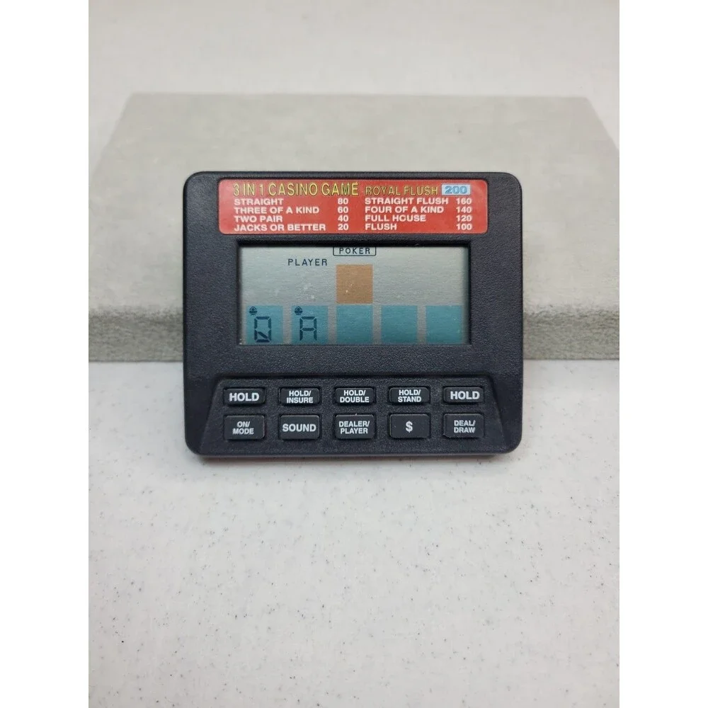 Spectra Casino 3 in 1 Handheld Game Works Tested With New Batteries Model LCG-15